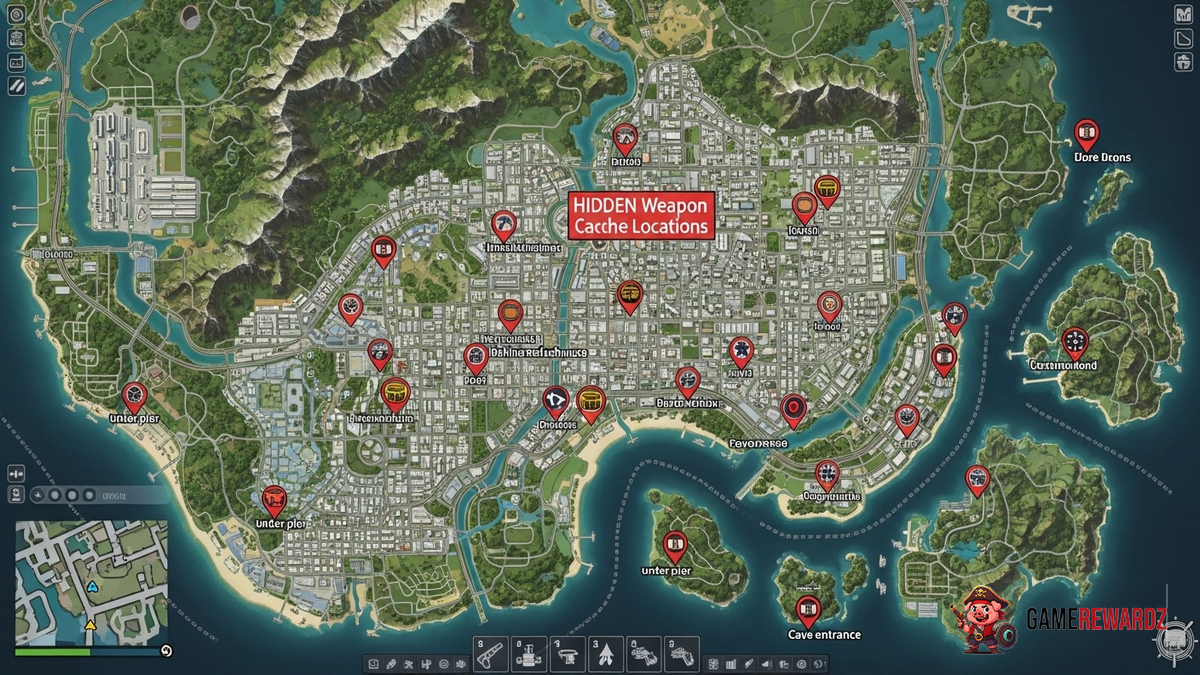 Leaked GTA 6 Map Reveals HIDDEN Weapon Cache Locations!